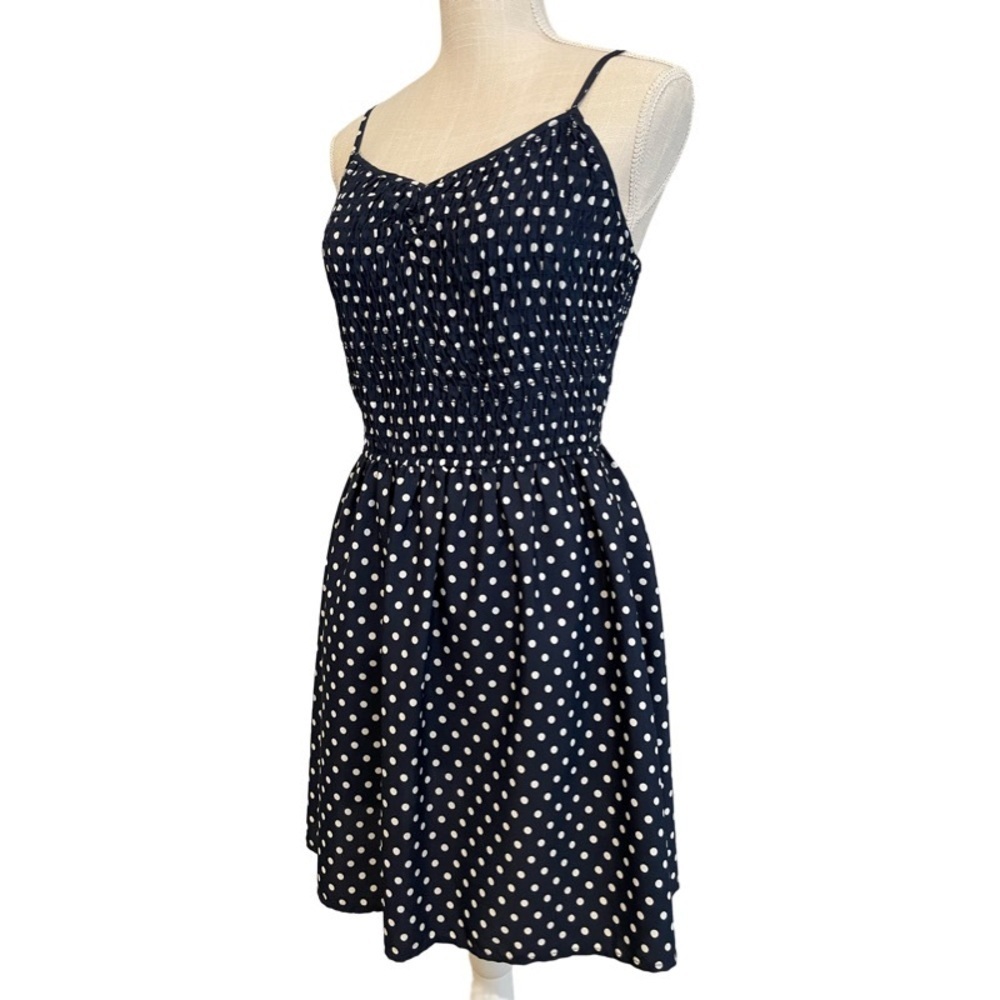 Navy Polka Dot Sundress EUC - Picture 2 of 6